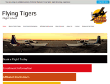 Tablet Screenshot of goflyingtigers.com